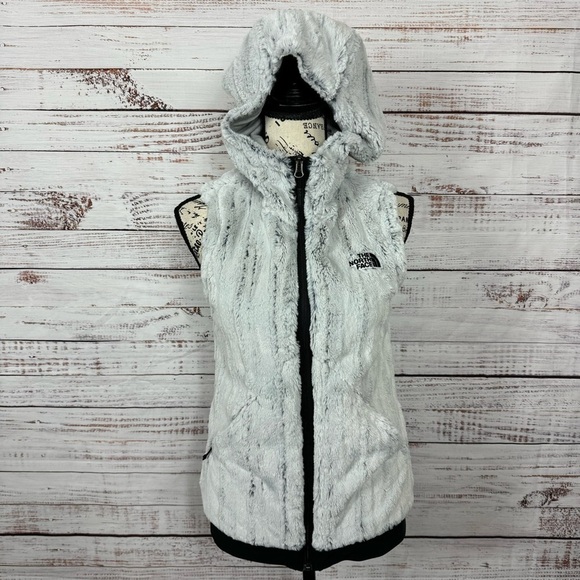 The North Face Gray Furlander size XS Hooded Full Zip Vest - Picture 6 of 9